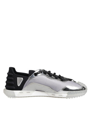 Silber Schwarz Nylon NS1 Low Top Männer Turnschuhe Schuhe