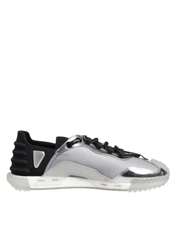 Silber Schwarz Nylon NS1 Low Top Männer Turnschuhe Schuhe