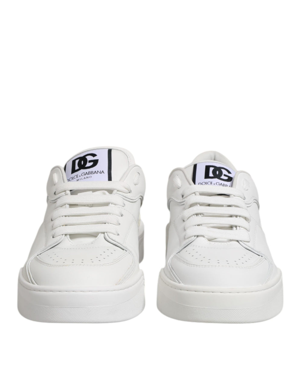 Weiß Miami Leder Low Top Turnschuhe Schuhe