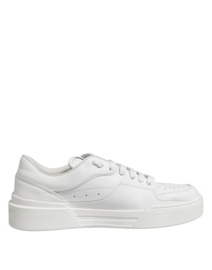 Weiß Miami Leder Low Top Turnschuhe Schuhe