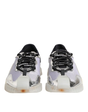 Silber Schwarz Nylon NS1 Low Top Turnschuhe Schuhe