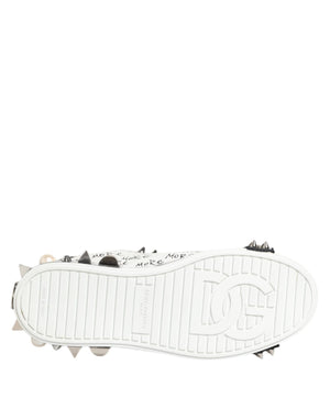 Schwarz Weiß Nieten Low Top Sneakers Schuhe