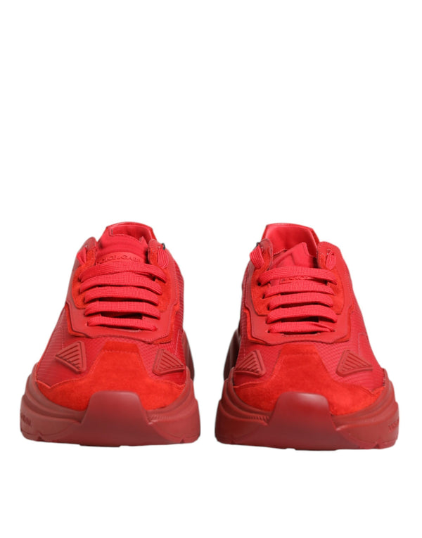 Rote Leder Daymaster Low Top Sneakers Schuhe