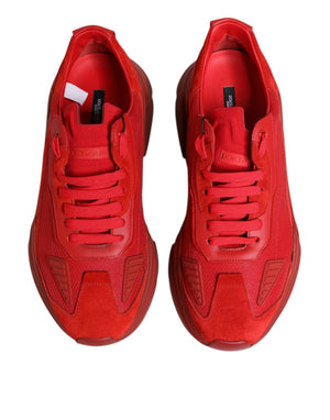 Rote Leder Daymaster Low Top Sneakers Schuhe