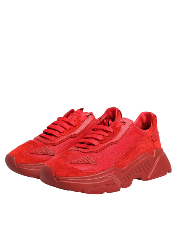 Rote Leder Daymaster Low Top Sneakers Schuhe