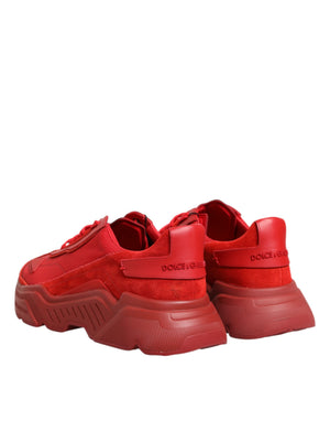 Rote Leder Daymaster Low Top Sneakers Schuhe