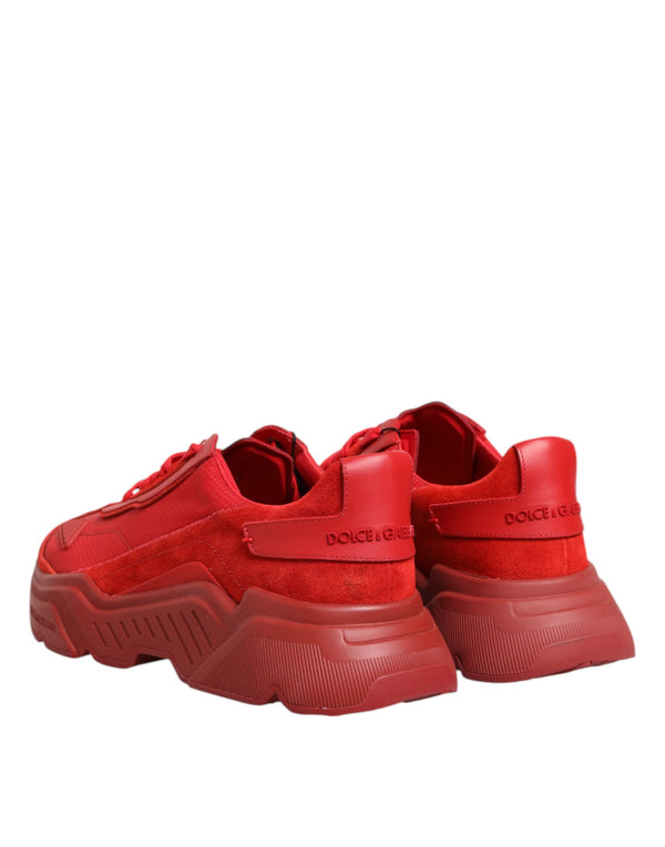 Rote Leder Daymaster Low Top Sneakers Schuhe
