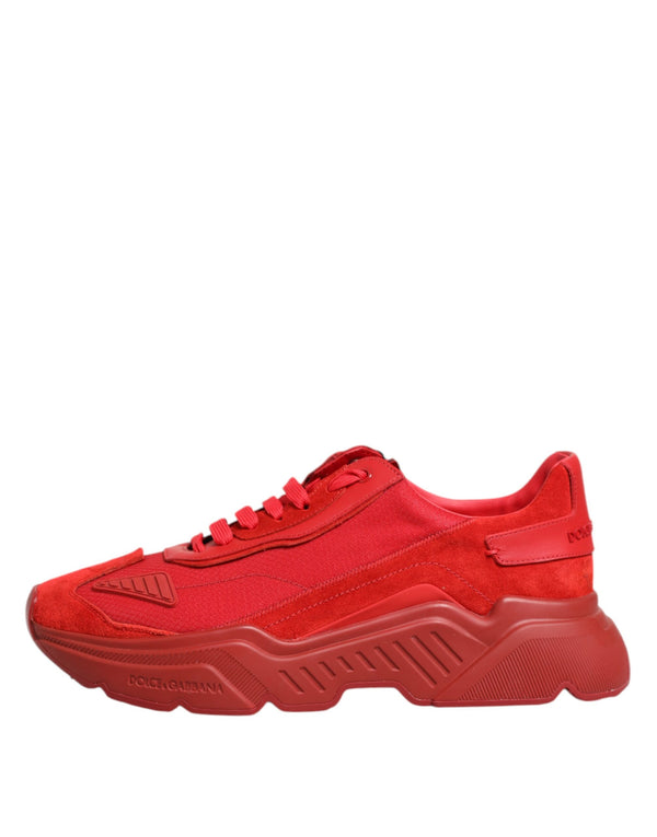 Rote Leder Daymaster Low Top Sneakers Schuhe