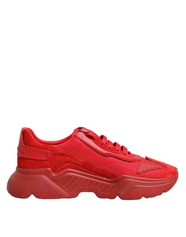 Rote Leder Daymaster Low Top Sneakers Schuhe