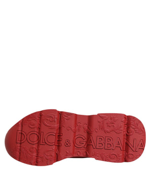 Rote Leder Daymaster Low Top Sneakers Schuhe