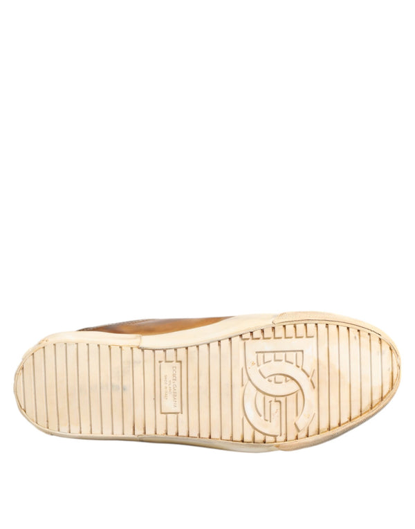 Braun Leder Low Top Männer Turnschuhe Schuhe
