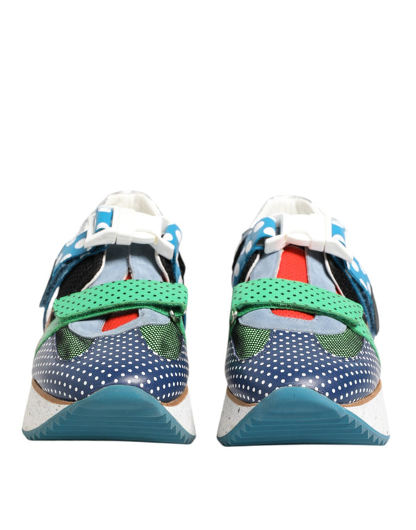 Multicolor Leder Low Top Sneakers Schuhe