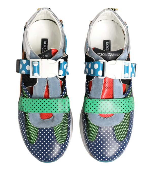 Multicolor Leder Low Top Sneakers Schuhe