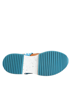 Multicolor Leder Low Top Sneakers Schuhe