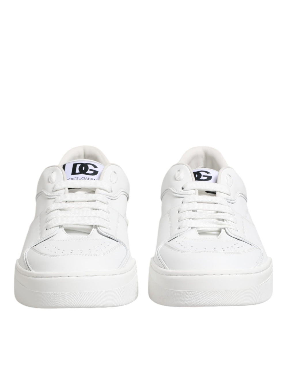 Weiß Miami Leder Low Top Turnschuhe Schuhe