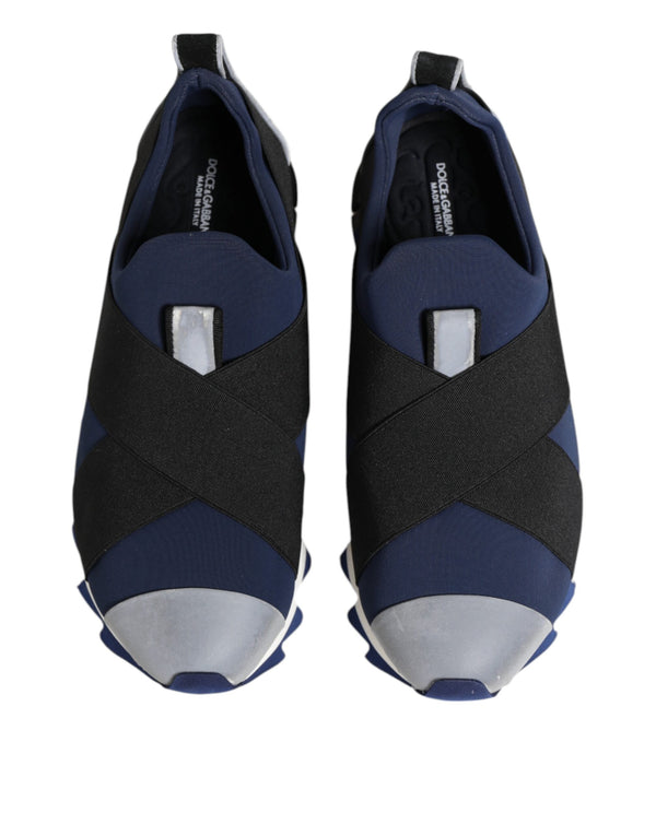 Blau Schwarz Slip On Low Top Männer Turnschuhe Schuhe