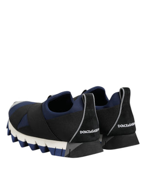 Blau Schwarz Slip On Low Top Männer Turnschuhe Schuhe