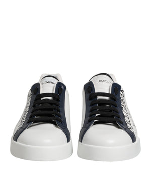 Weiß Blau Crown Niedrige Top Turnschuhe Schuhe
