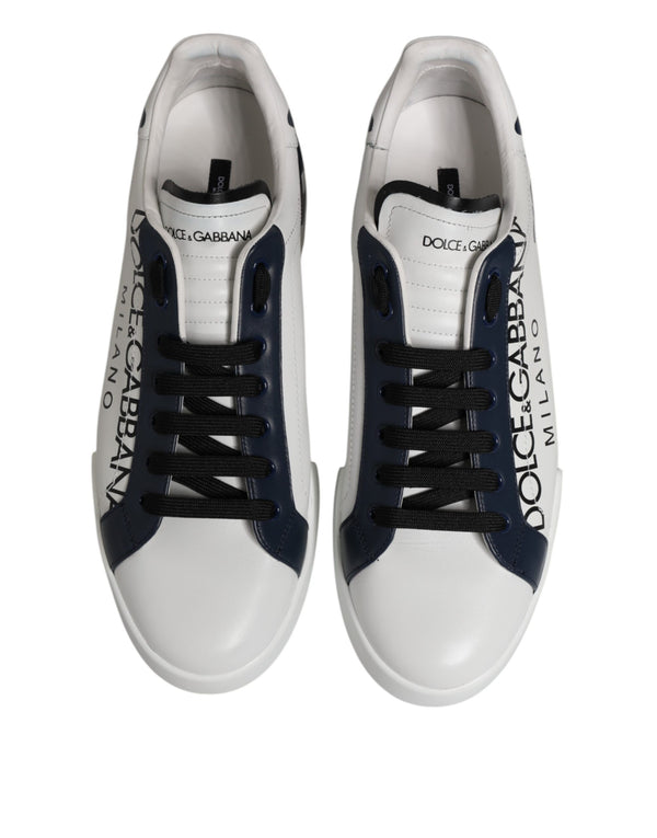 Weiß Blau Crown Niedrige Top Turnschuhe Schuhe