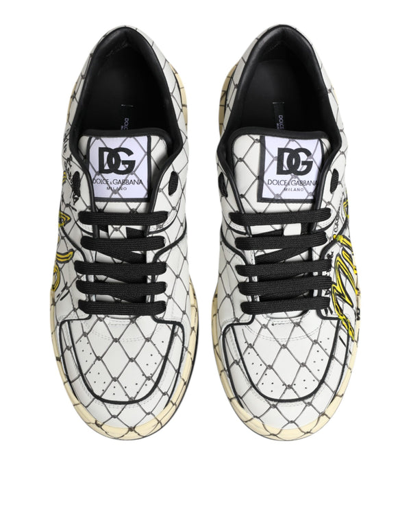 Weiß Logo Print Low Top Männer Turnschuhe Schuhe