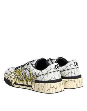 Weiß Logo Print Low Top Männer Turnschuhe Schuhe