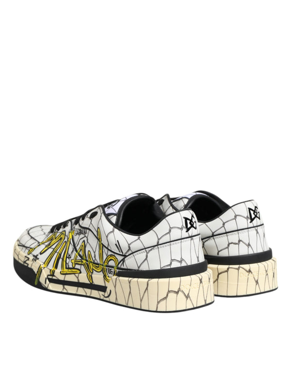 Weiß Logo Print Low Top Männer Turnschuhe Schuhe