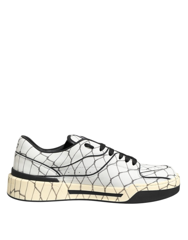 Weiß Logo Print Low Top Männer Turnschuhe Schuhe