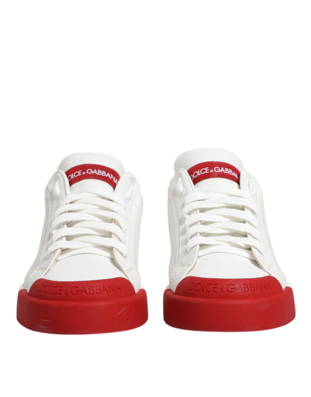 Weiß Rot Leder Lace Up Turnschuhe Schuhe