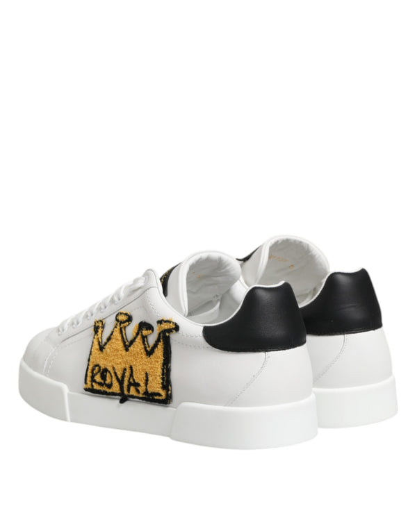 Weiß Crown Patch Portofino Männer Turnschuhe Schuhe