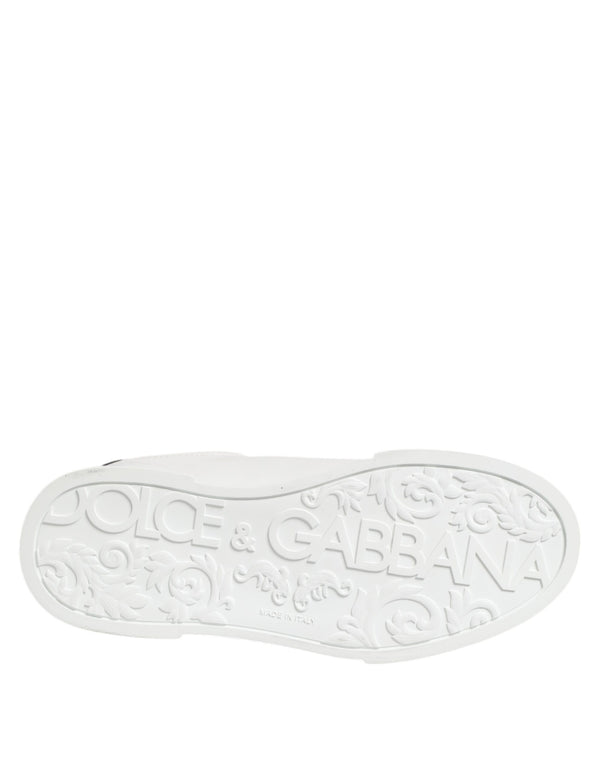Weiß Crown Patch Portofino Männer Turnschuhe Schuhe