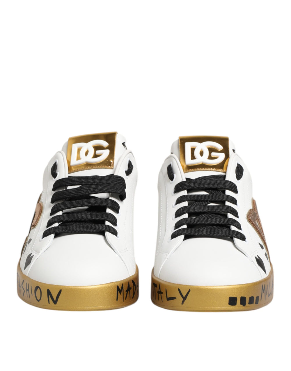 Weiß Gold Kristall Portofino Turnschuhe Schuhe