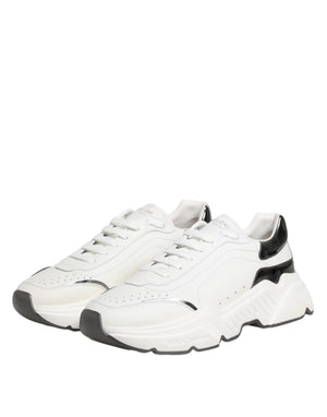 Weiß Silber DAYMASTER Leder Turnschuhe Schuhe
