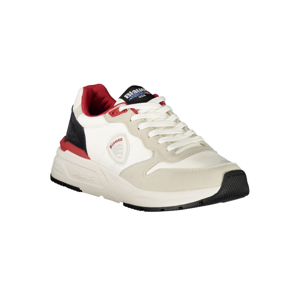 Weiß Polyester Männer Sneaker