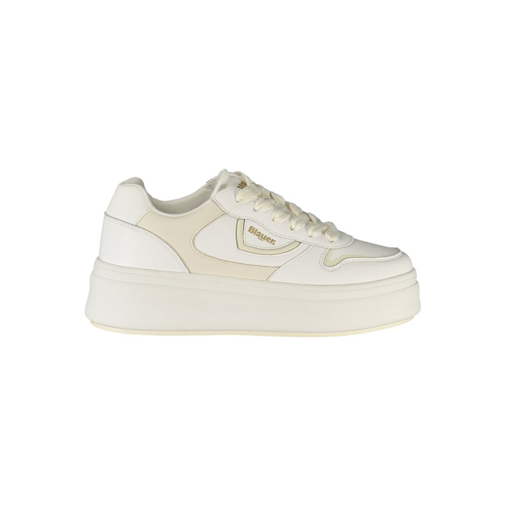 Weißes Leder Damen Sneaker