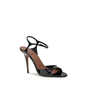 Schwarze Stilettosandalen aus Kalbsleder Bos Taurus