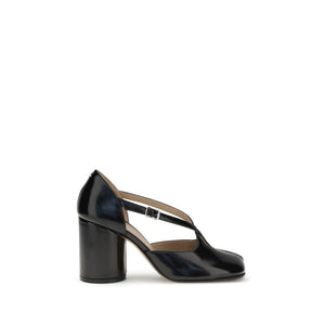 Schwarze Kalbshaut Bos Taurus High Heels