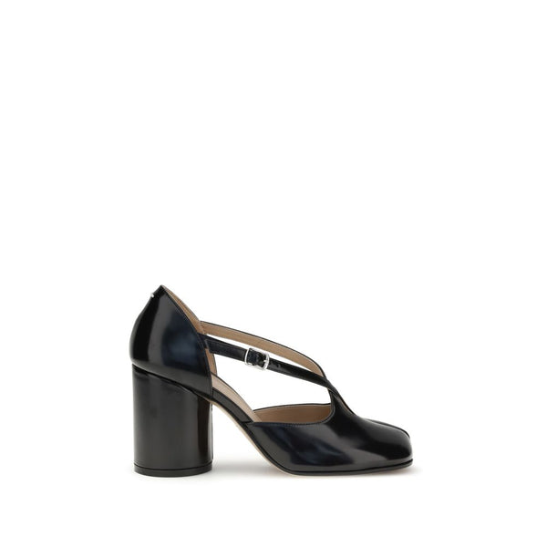 Schwarze Kalbshaut Bos Taurus High Heels