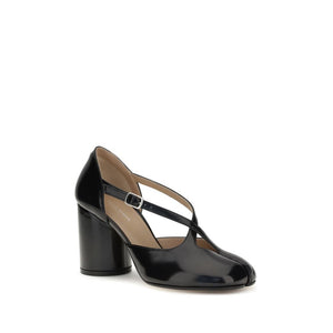 Schwarze Kalbshaut Bos Taurus High Heels