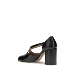 Schwarze Kalbshaut Bos Taurus High Heels