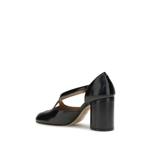 Schwarze Kalbshaut Bos Taurus High Heels