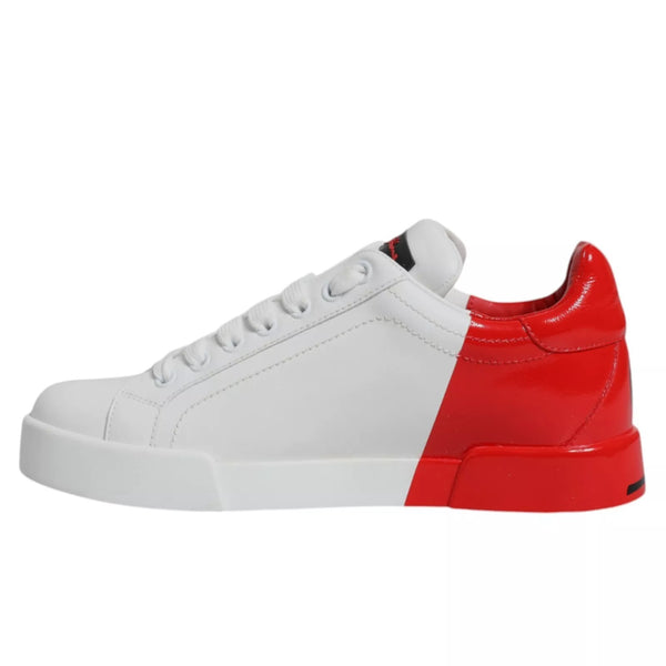 Weiß Rot Portofino Low Top Turnschuhe Schuhe