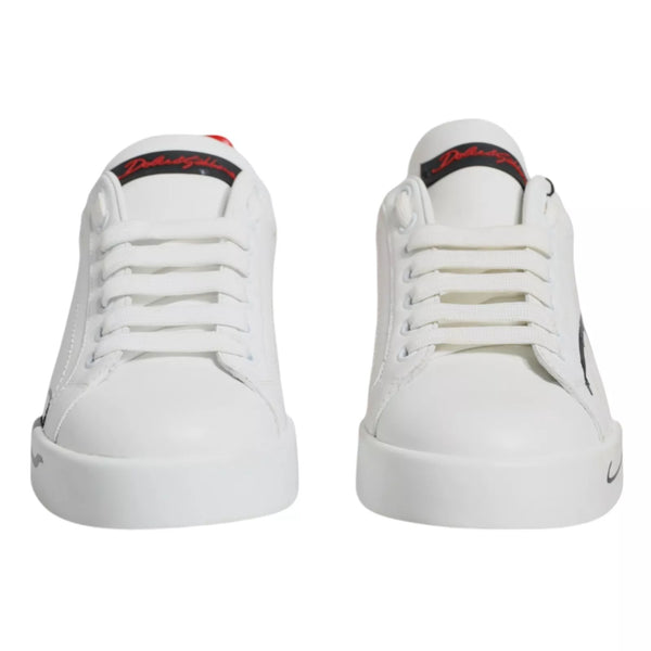 Weiß Rot Portofino Low Top Turnschuhe Schuhe