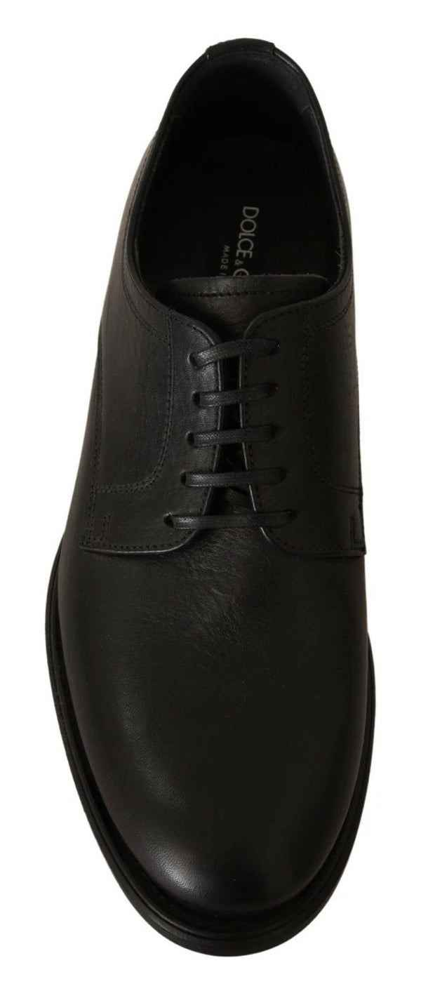 Schwarze Schnürschuhe aus Leder für Männer Formelle Derby-Schuhe