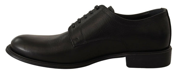 Schwarze Schnürschuhe aus Leder für Männer Formelle Derby-Schuhe