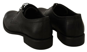 Schwarze Schnürschuhe aus Leder für Männer Formelle Derby-Schuhe