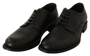 Schwarze Schnürschuhe aus Leder für Männer Formelle Derby-Schuhe