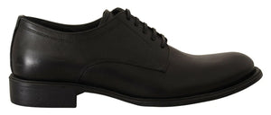 Schwarze Schnürschuhe aus Leder für Männer Formelle Derby-Schuhe