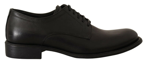 Schwarze Schnürschuhe aus Leder für Männer Formelle Derby-Schuhe
