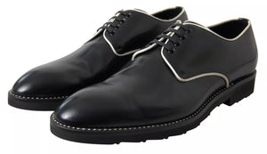 Schwarze weiße Lederschuhe für formelle Anlässe