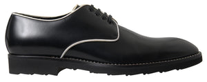 Schwarze weiße Lederschuhe für formelle Anlässe